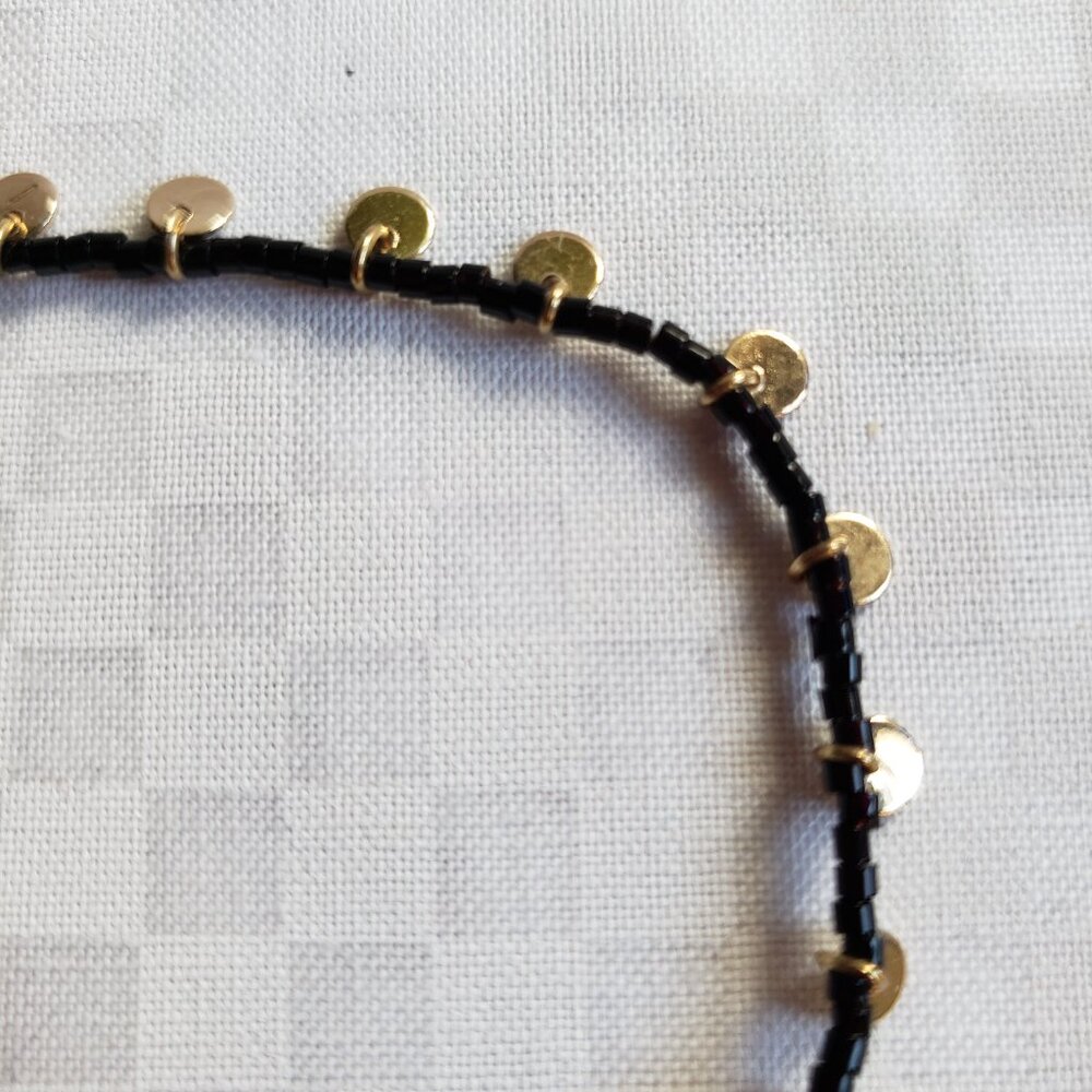 Beaded necklaces with gold accents and colorful design - Set of 3 - Picture 6 of 9